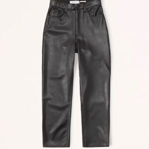 Abercrombie & Fitch|| Vegan Leather Ankle Straight Pant, Size 8 Holiday Pants